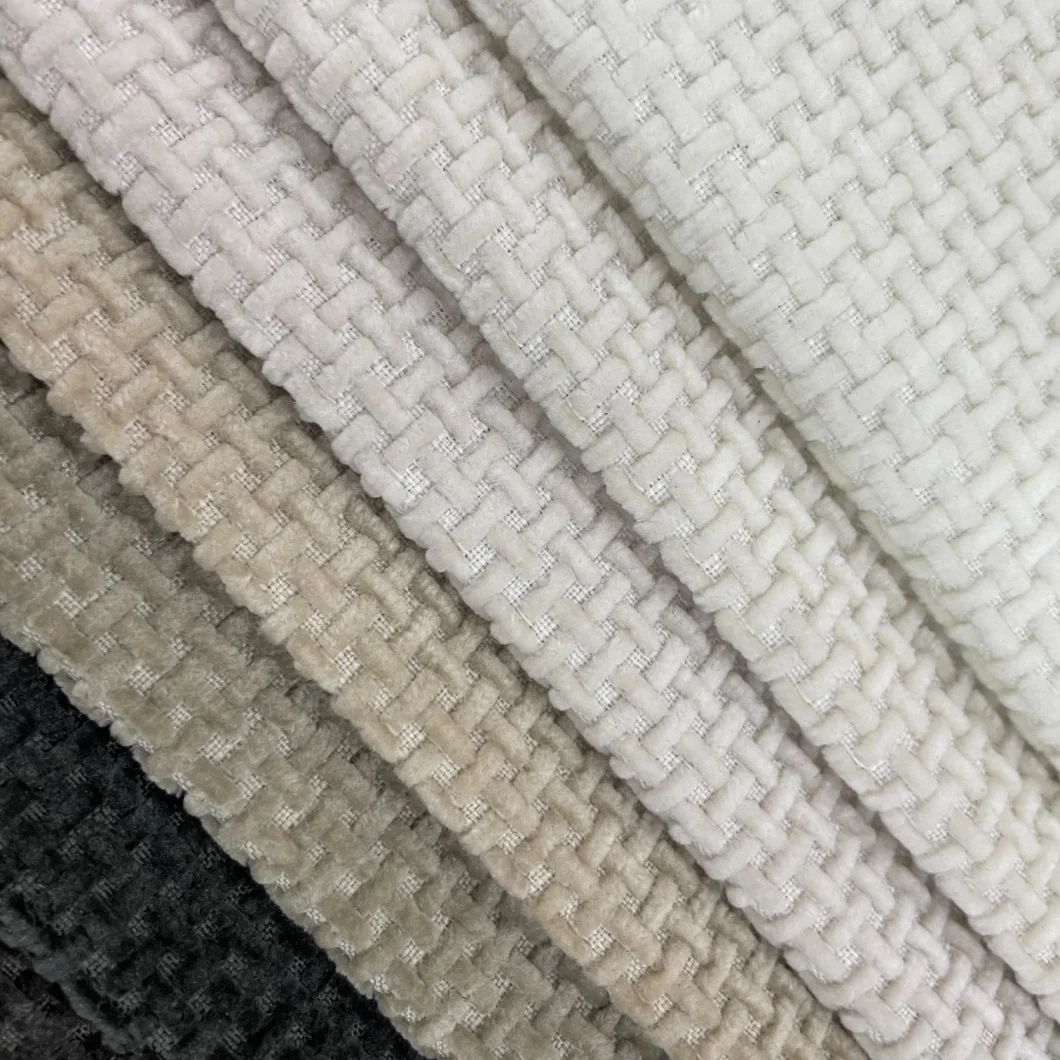 Polyester Chenille Woven Ready Stock Sofa Fabric Upholstery Cloth Decorative Material (JX269.)